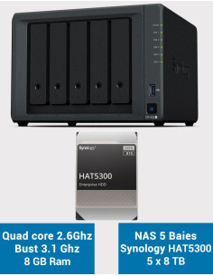Synology DiskStation® DS1522+ Serveur NAS HAT5300 40To (5x8To)