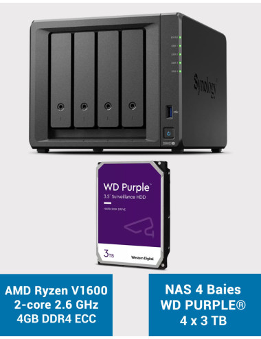 Synology DS923+ 4GB Servidor NAS WD PURPLE 12TB (4x3TB)