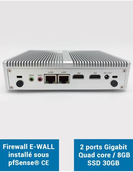 Firewall EG2x under pfSense® CE 2 Gigabit ports 8GB SSD 30GB