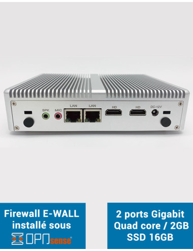 Firewall EG2x sous OPNsense® 2 ports Gigabit 2Go SSD 16Go