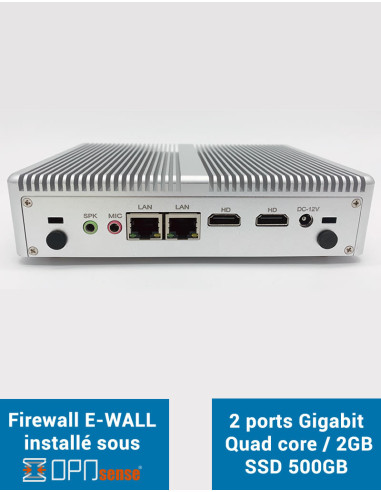 Firewall EG2x bajo OPNsense® 2 puertos Gigabit 2GB SSD 250GB