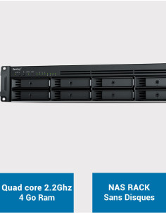 Synology RS1221+ Servidor NAS en rad 2U de 8 bahías (Sin discos)