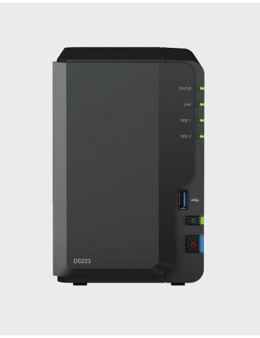 Synology DS223 Serveur NAS WD RED PLUS 4To (2x2To)