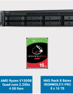 Synology RS1221+ Serveur NAS Rack IRONWOLF PRO 128To (8x16To)