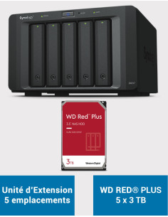 Synology DX517 Unité d'extension WD RED PLUS 15To (5x3To)