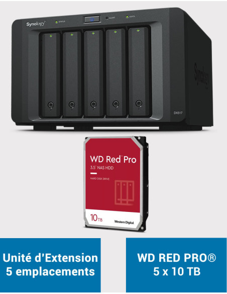 Synology DX517 Expansion Unit WD RED PRO 50TB (5x10TB)