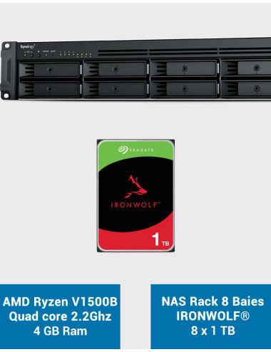Synology RS1221+ Serveur NAS Rack IRONWOLF 8To (8x1To)