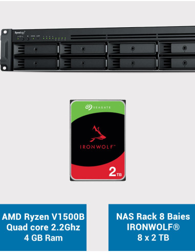 Synology RS1221+ Serveur NAS Rack IRONWOLF 16To (8x2To)