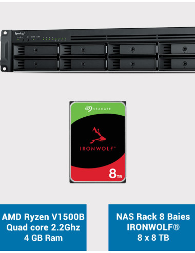 Synology RS1221+ NAS Rack Server IRONWOLF 64TB (8x8TB)