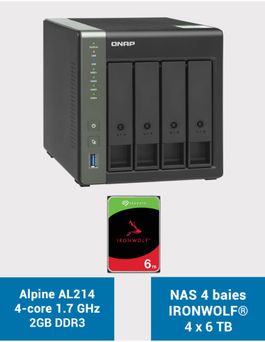 Synology RS1221+ Serveur NAS Rack IRONWOLF PRO 48To (8x6To)