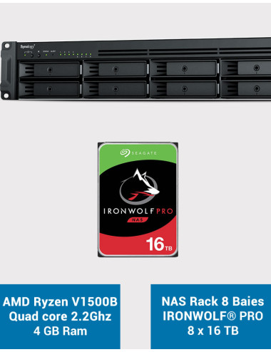 Synology RS1221+ Serveur NAS Rack IRONWOLF PRO 128To (8x16To)