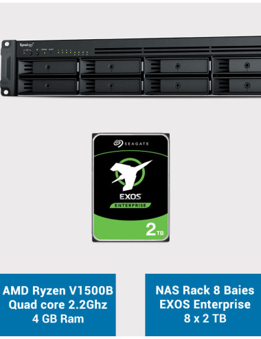 Synology RS1221+ NAS Rack Server  EXOS Enterprise 16TB (8x2TB)