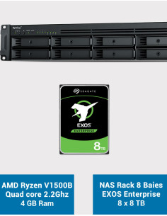 Synology RS1221+ Serveur NAS Rack EXOS Enterprise 64To (8x8To)