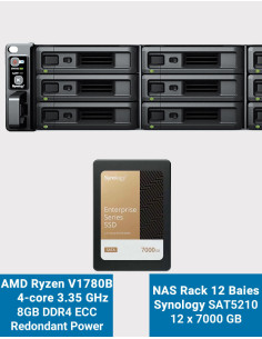 Synology RS2423RP+ NAS Server Rack 2U SAT5210 84TB (12x7000GB)
