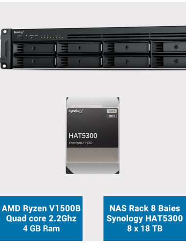 Synology RS1221+ NAS Rack Server HAT5300 144TB (8x18TB)
