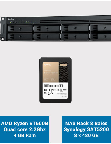 Synology RS1221+ Serveur NAS Rack SAT5200 3.84To (8x480Go)