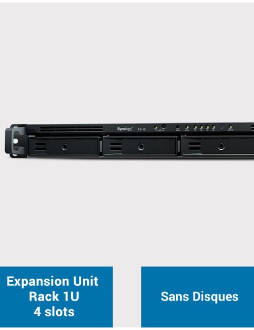 Synology Boîtier d'extension NAS RX418 4-bay 19 4 baies 19, 4