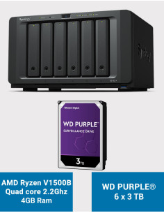 Synology DS1621+ Servidor NAS WD PURPLE 18TB (6x3TB)