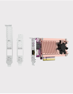 QNAP Carte d'extension SSD double slot M.2 2280 & port réseau 10GbE 2