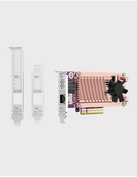 QNAP Carte d'extension SSD double slot M.2 2280 & port réseau 10GbE