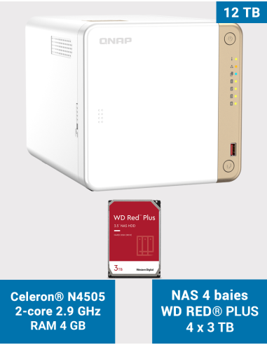 Synology DS218J NAS Server WD RED 16TB (2x8TB) Synology DS218J NAS Server WD RED 16TB (2x8TB)