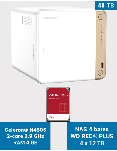 Synology DS218J Serveur NAS IRONWOLF 6To (2x3To) Synology DS218J Serveur NAS IRONWOLF 6To (2x3To)