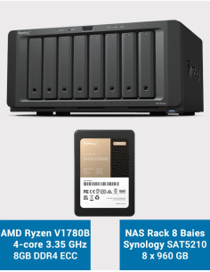 Synology DS1823xs+ Servidor NAS SAT5210 7.68TB (8X960GB)