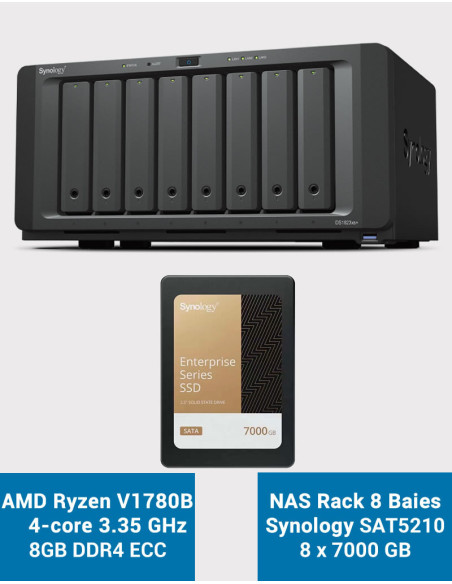 Synology DS1823xs+ Servidor NAS SAT5210 56TB (8X7000GB)
