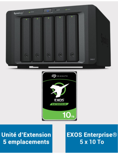 Synology DX517 Unidad de expansión EXOS Enterprise 50TB (5x10TB)