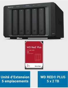 Synology DX517 Unité d'extension WD RED PLUS 10To (5x2To)