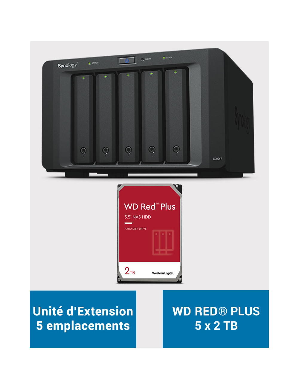 Synology DS918+ Serveur NAS WD RED 16To (4x4To)
