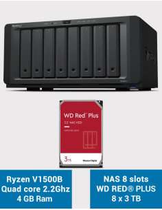 Synology DS1821+ 8-bay NAS Server WD RED PLUS 24TB (8x3TB)