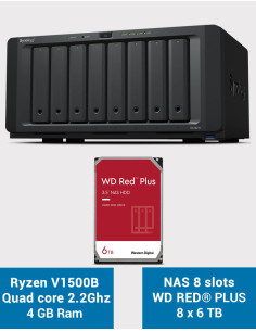 Synology DS1821+ 8-bay NAS Server WD RED PLUS 48TB (8x6TB)