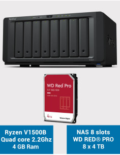 Synology DS1821+ Serveur NAS 8 baies WD RED PRO 32To (8x4To)