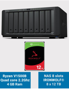 Synology DS1821+ Serveur NAS 8 baies IRONWOLF 96To (8x12To)