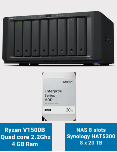 Synology DS1821+ Serveur NAS 8 baies HAT5300 160To (8x20To)