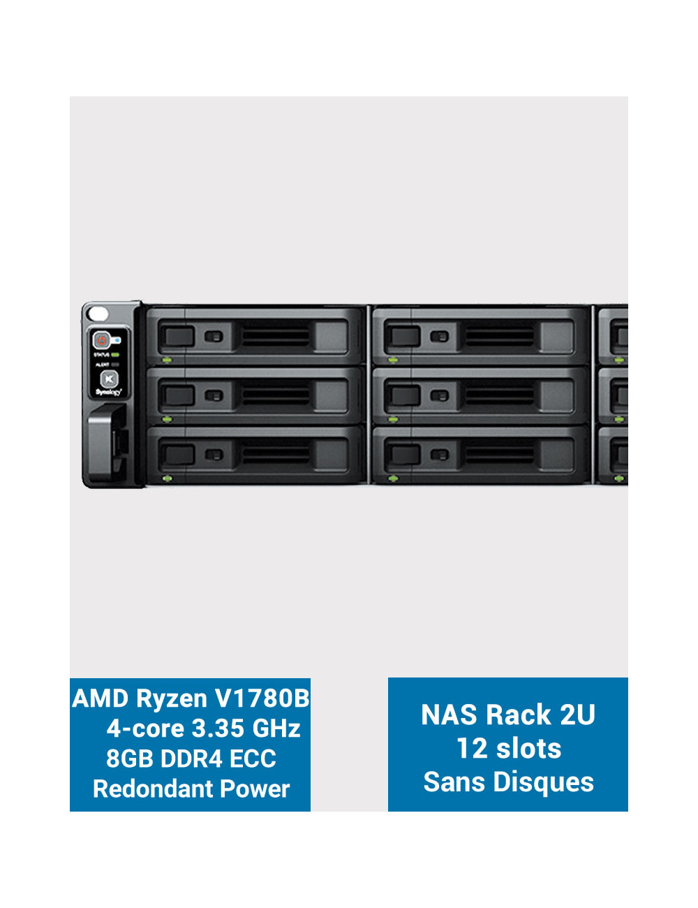 Synology RS2423RP+ NAS Server Rack 2U 12-Bay (Diskless)