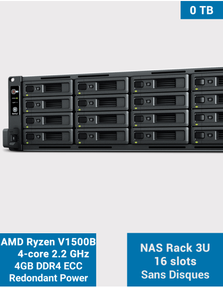 Synology RS2821RP+ Servidor NAS Rack 3U 16 bahías (Sin discos)