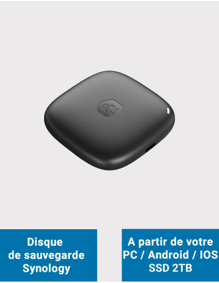 Synology BDS70 Disque de sauvegarde SSD 2TB pour utilisateur nomade
