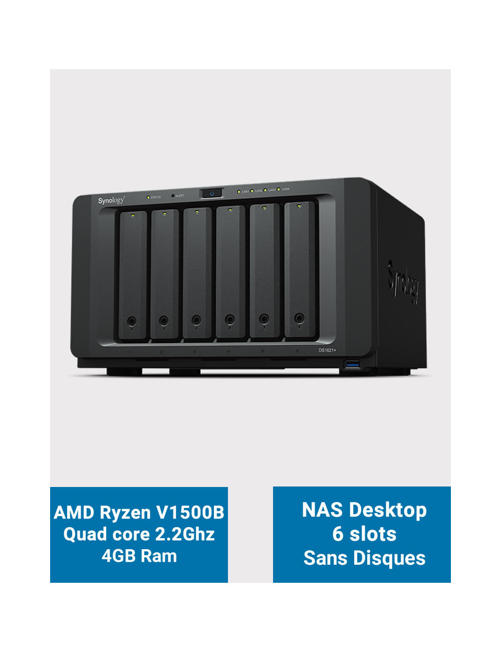 Synology DS218 Serveur NAS WD BLUE 12To (2x6TB)