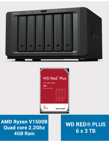 Synology DS1621+ NAS Server WD RED PLUS 18TB (6x3TB)