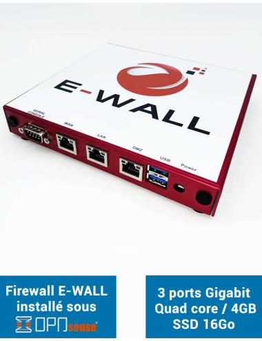 Firewall Appliance AP234 bajo OPNsense® 3 puertos 4GB SSD 16GB