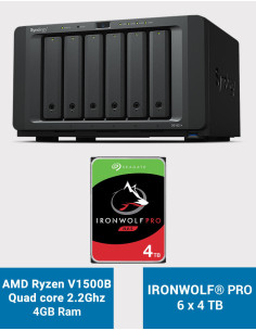 Synology DS1621+ Serveur NAS IronWolf PRO 24To (6x4To)