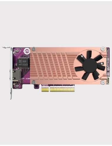 QNAP Dual M.2 2280 PCIe NVMe SSD & single-port 10GbE expansion card