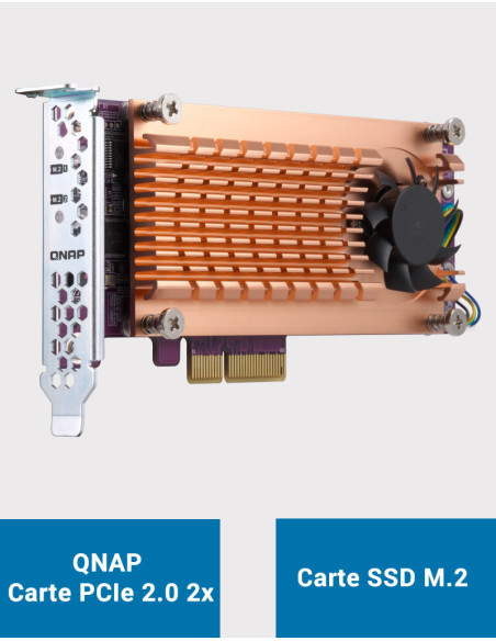 QNAP QM2-2S-220A Carte d'extension dual SSD M.2