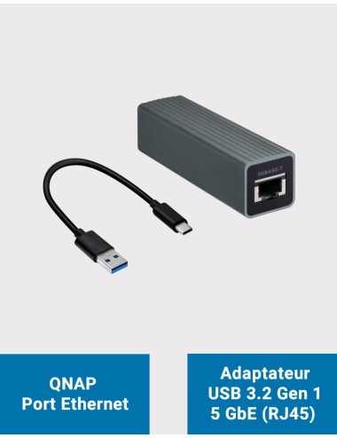 QNAP QNA-UC5G1T Adapter USB-C to Ethernet 5 GbE (RJ45)