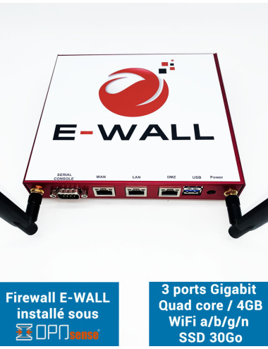 Firewall Appliance AP234W sous OPNsense® 3 ports WIFI 4Go SSD 30Go