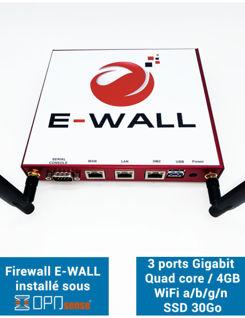 Firewall Appliance AP234W sous OPNsense® 3 ports WIFI 4Go SSD 30Go