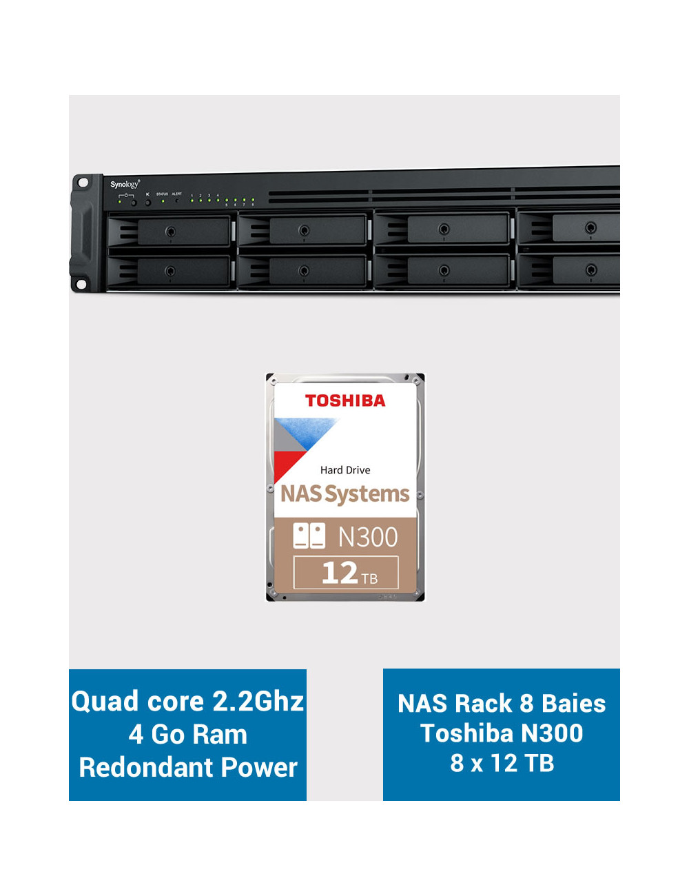 Synology DS720+ 2Go Serveur NAS IRONWOLF 8To (2x4To)