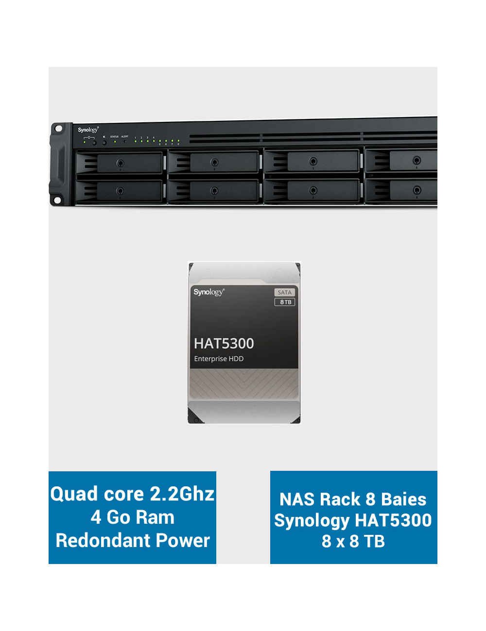 Synology DS720+ 2Go Serveur NAS IRONWOLF 20To (2x10To)
